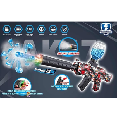 JB Impex Rechargeable Gel Blaster M415 Gun Set, 300+ Capacity Outdoor Toy For Kids (4 Years+) (Color as Per Stock)