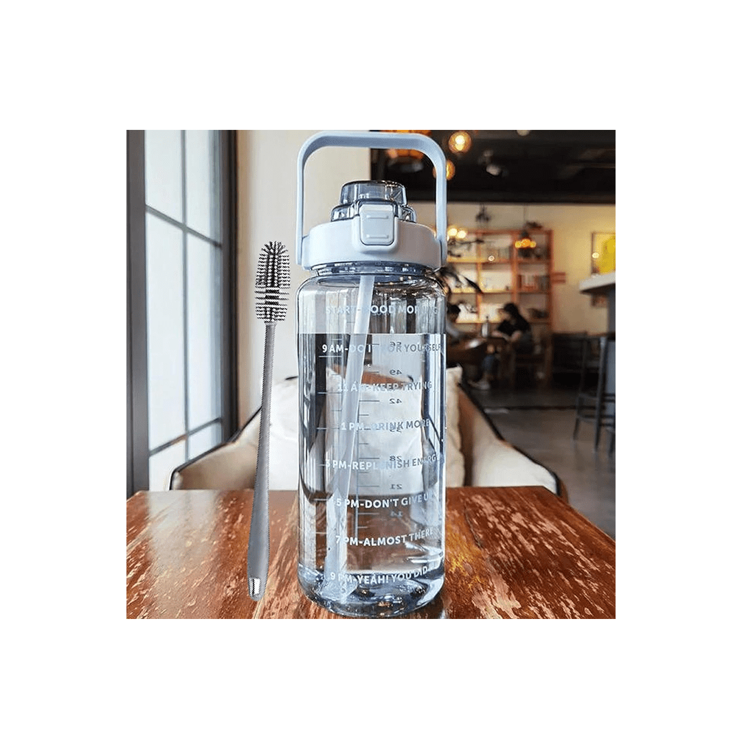 Mitsico Other Gears Mitsico 2 L Capacity Belt Straw Transparent Motivational Water Bottles For Kids (4 Years+)