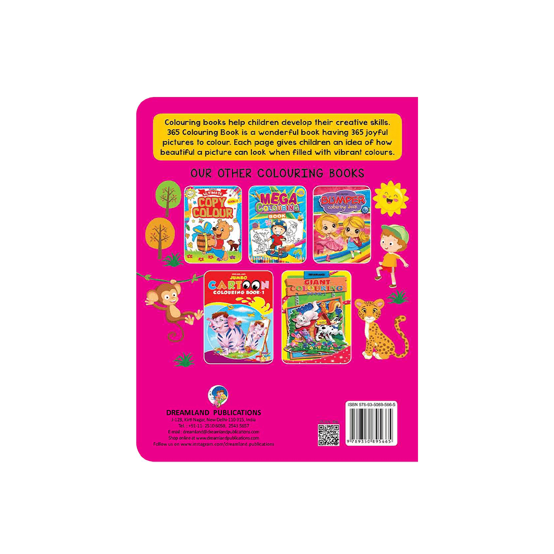 Dreamland Publications Books Dreamland 365 Colouring Book for Kids - Painting and Drawing Book with 368 Big Pictures (2 Years+)