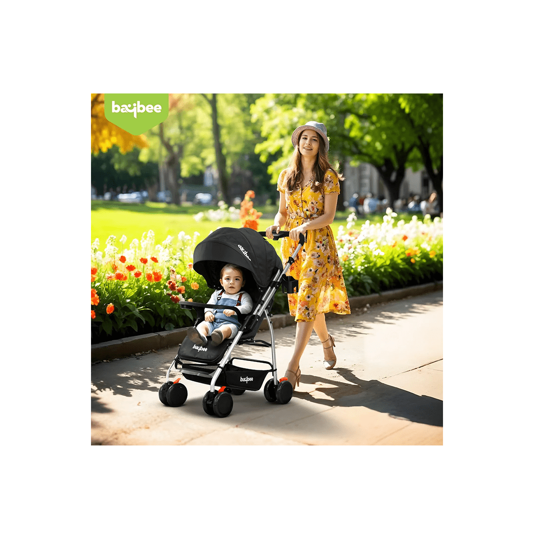 Baybee Other Gears Baybee Convertible Infant Baby Pram Stroller for Newborn Babies with 3-Position Adjustable Seat & Canopy, Reversible Bassinet & 5 Point Safety Belt