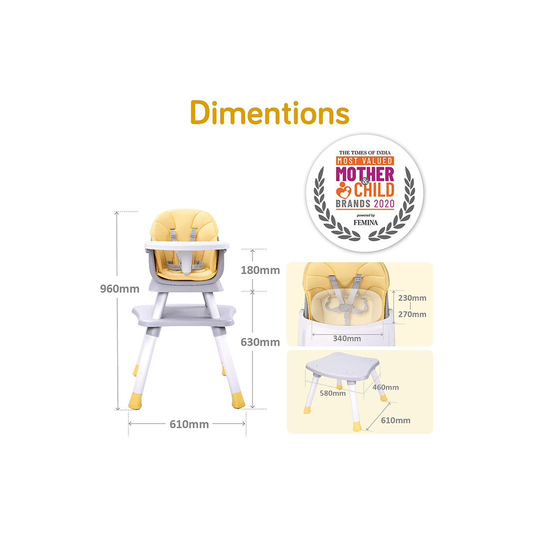 LuvLap Room Decors Luv Lap Multifunction 6 in 1 Baby High Chair For Kids (6-36 Months)