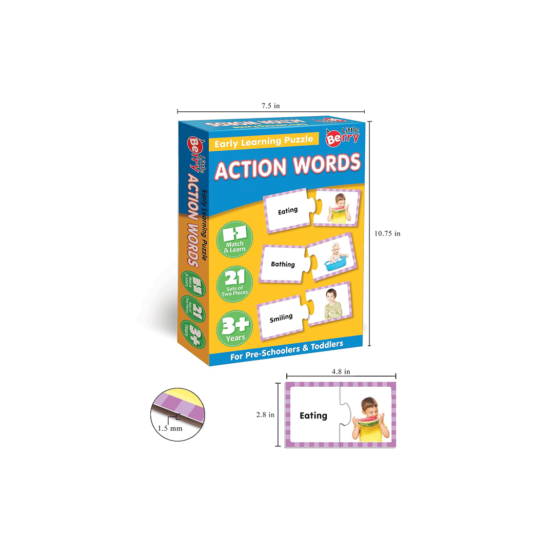 Little Berry Toys Little Berry Action Words Early Learning Puzzle for Kids (3-7 Years)