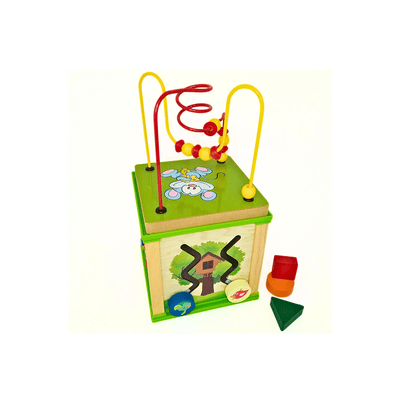 GD Toys Toys GD Toys 5 in 1 Activity Cube for Kids| Bead Maze, Clock, Shape Sorting For Kids (1-4 Years+)