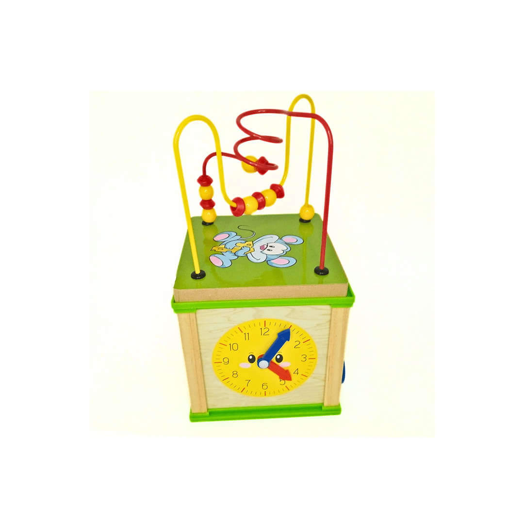 GD Toys Toys GD Toys 5 in 1 Activity Cube for Kids| Bead Maze, Clock, Shape Sorting For Kids (1-4 Years+)