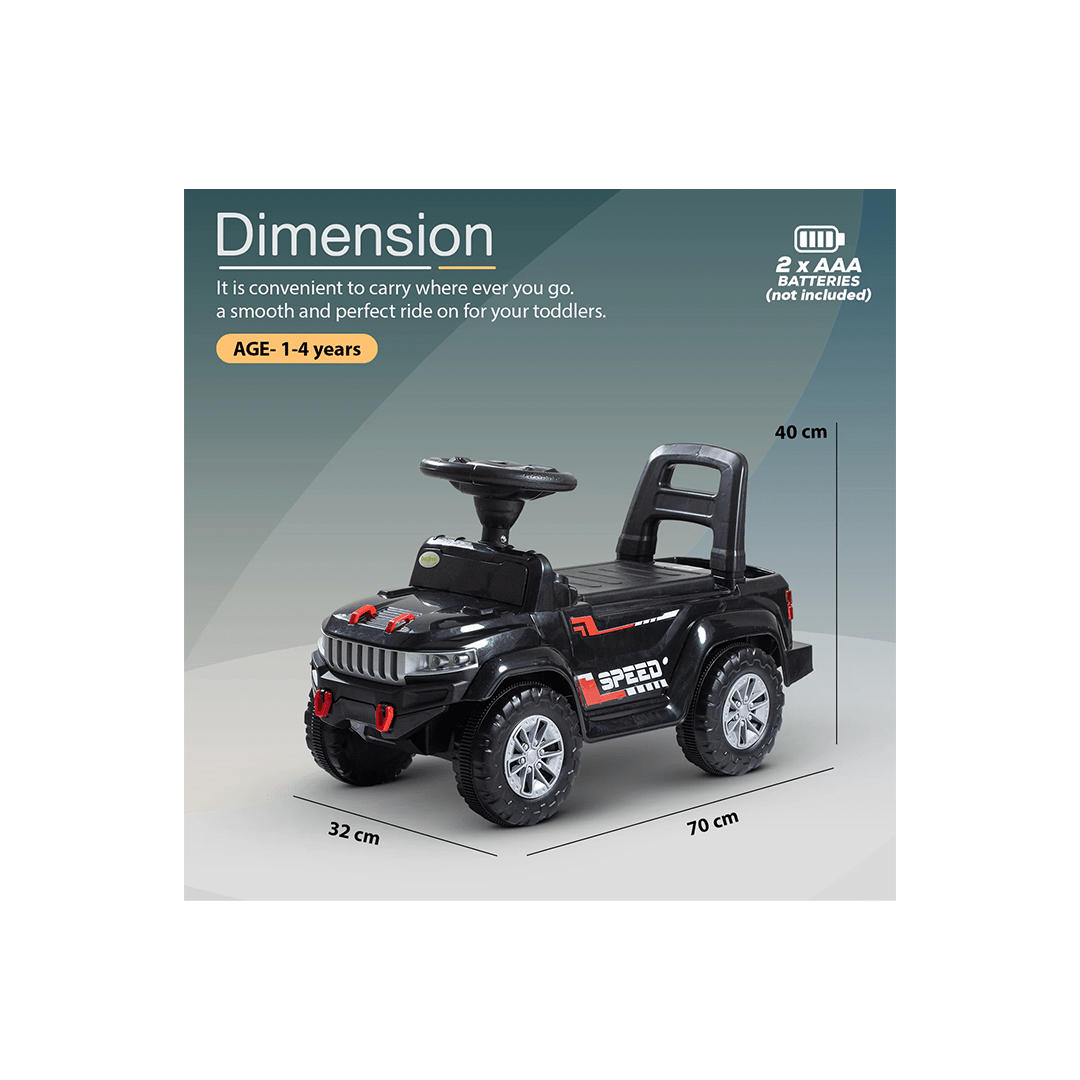 Baybee Ride-ons Baybee Baby Ride on Car for Kids, Push Ride on Toy With Led Light (Speedy)