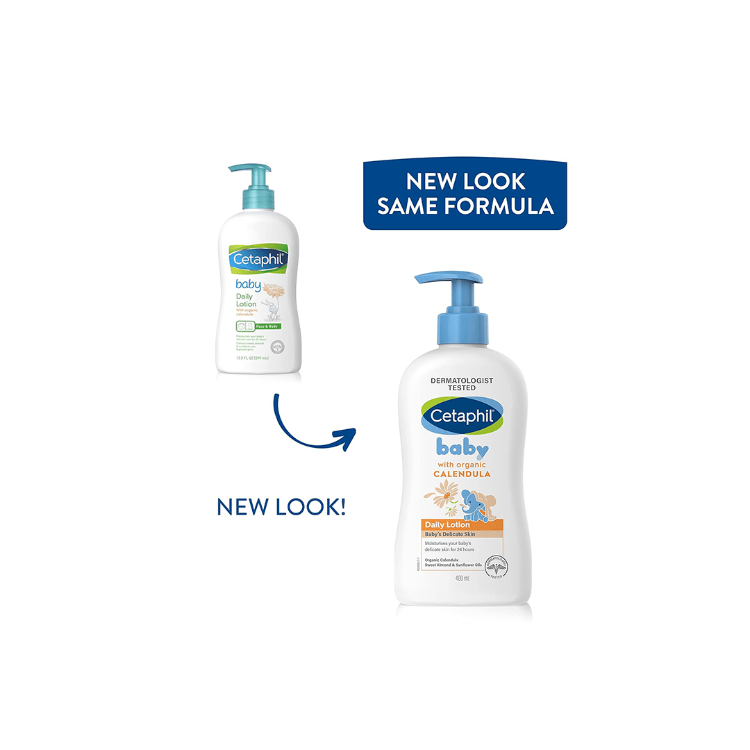 Cetaphil Baby Care Cetaphil Baby Organic Calendula Daily Moisturizing Lotion for Face & Body For Kids 400ml