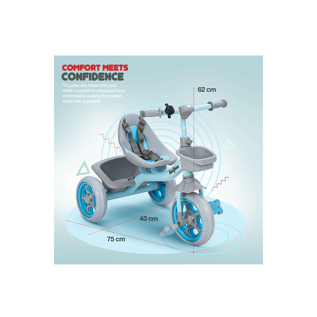 Baybee Ride-ons Baybee Beagle Baby Cycle for Kids, Plug Kids Tricycle With Seat Belt| Baby Tricycles for Kids (2-5 Years)