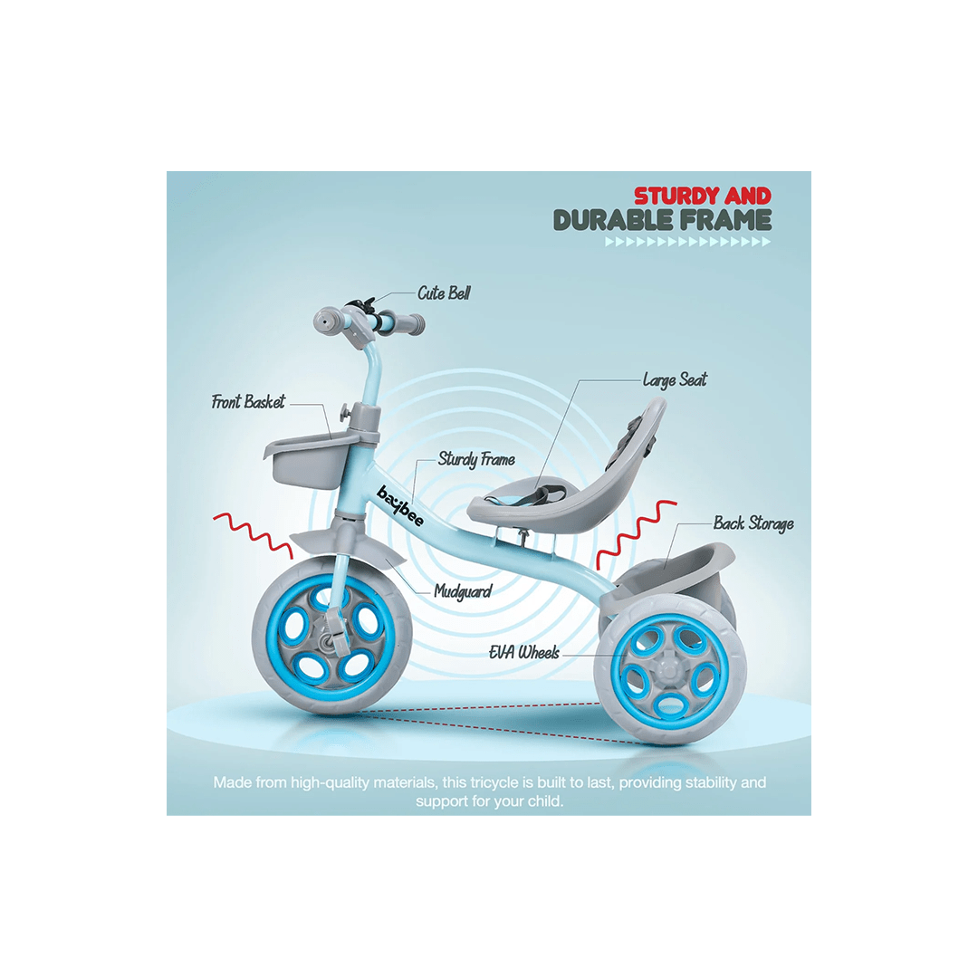 Baybee Ride-ons Baybee Beagle Baby Cycle for Kids, Plug Kids Tricycle With Seat Belt| Baby Tricycles for Kids (2-5 Years)