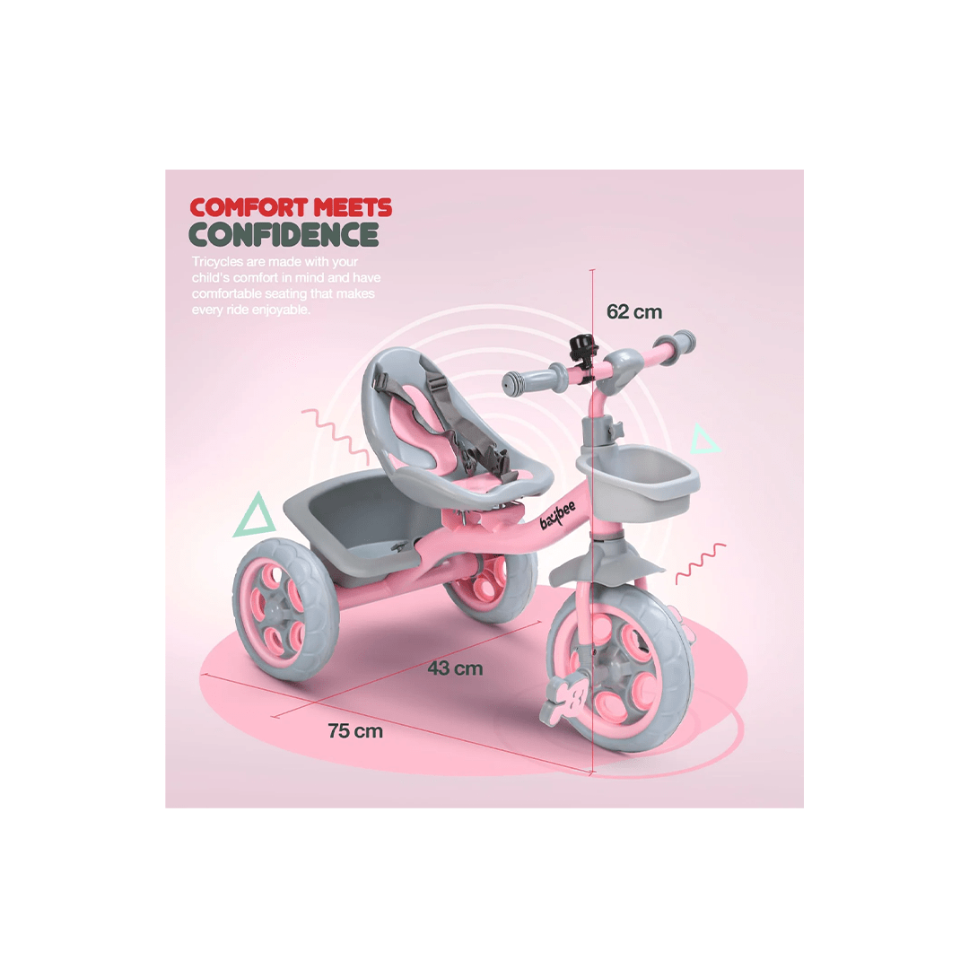 Baybee Ride-ons Baybee Beagle Baby Cycle for Kids, Plug Kids Tricycle With Seat Belt| Baby Tricycles for Kids (2-5 Years)