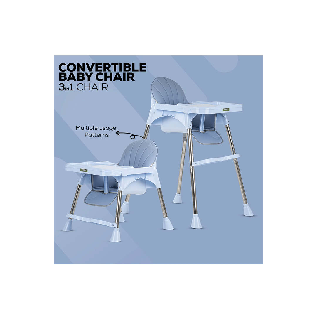 Baybee Other Gears Baybee Invictus Convertible High Chair for kids with Adjustable Height, Footrest, Safety Belt and Cushion