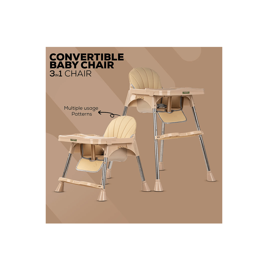 Baybee Other Gears Baybee Invictus Convertible High Chair for kids with Adjustable Height, Footrest, Safety Belt and Cushion