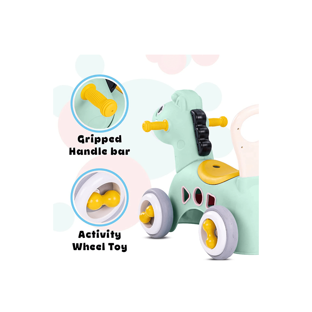 Baybee Ride-ons Baybee Pinto Horse Push Car Rider for Kids with Smooth Wheels Baby Car (1-3 Years)