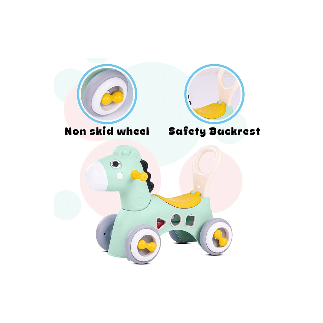 Baybee Ride-ons Baybee Pinto Horse Push Car Rider for Kids with Smooth Wheels Baby Car (1-3 Years)
