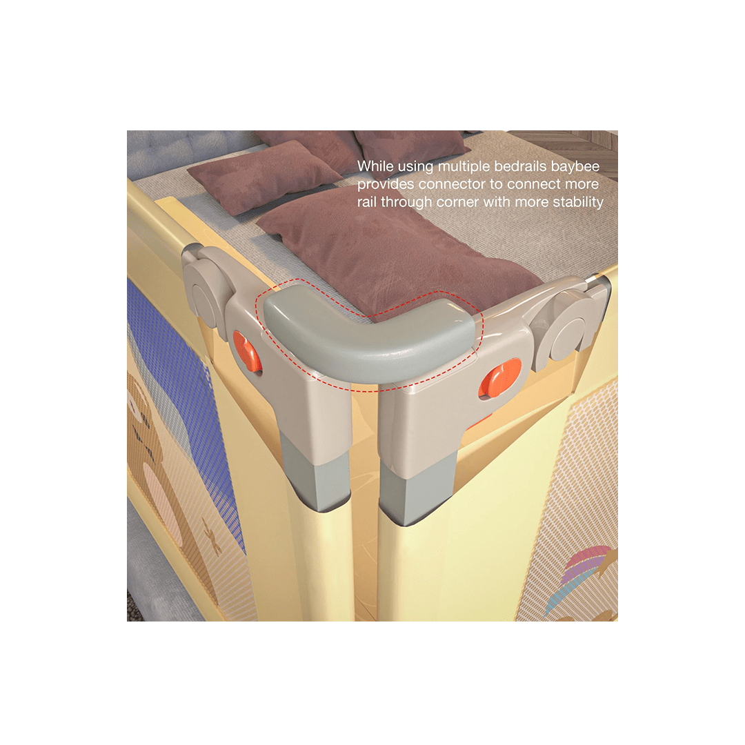 Baybee Other Gears Baybee Baby Bed Rail Guard for Baby Safety with 28 Height Adjustable, Portable Bed Side Protector for Baby Falling -150 x 80 cm