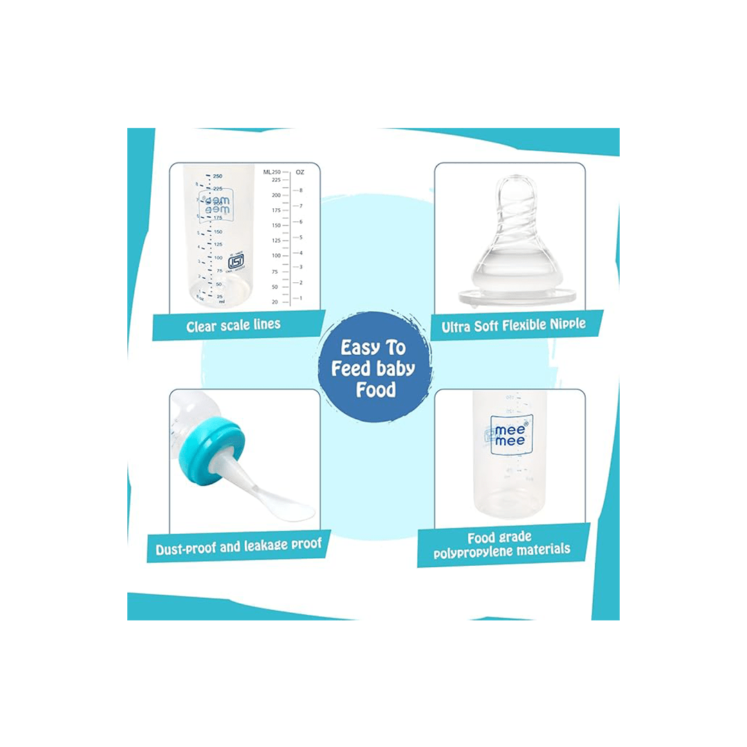 Mee Mee Feeding Products Mee Mee Baby Feeding Bottle with Spoon For Kids (3 Months+)