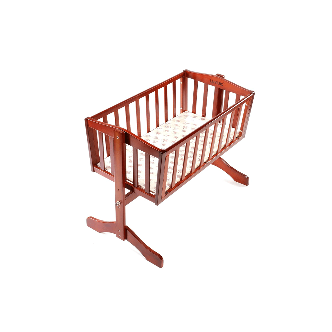 LuvLap Room Decors Luvlap C-10 Baby Wooden Cot Cum Rocker , Baby Cradle For New Born (0-12 Months)