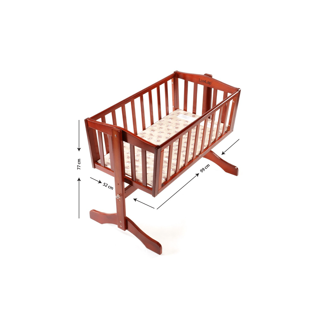 LuvLap Room Decors Luvlap C-10 Baby Wooden Cot Cum Rocker , Baby Cradle For New Born (0-12 Months)