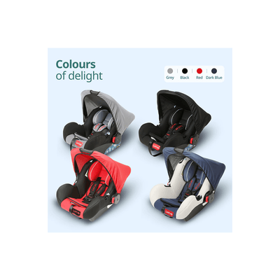 LuvLap Other Gears LuvLap 4-in-1 Baby Car Seat & Carry Cot with Canopy, Convertible to Car seat, Rocking Chair (0-6 Months)