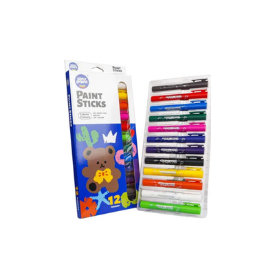 Abby Paint Sticks 12 Classic Colours Mess-Free Tempera Paint Pens