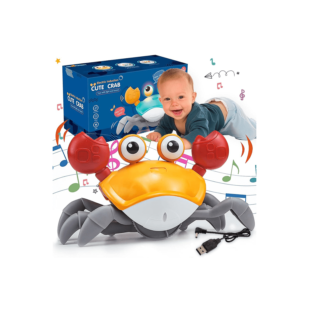 Baan Toys Toys Baan Toys Crawling Crab Toys Electric Walking Crab Music With LED Light For Kids (12 Months+)
