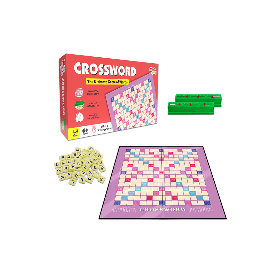 Little Berry Toys Little Berry Crossword Board Game for Kids & Adults - Ultimate Word Building Game (6 Years+)