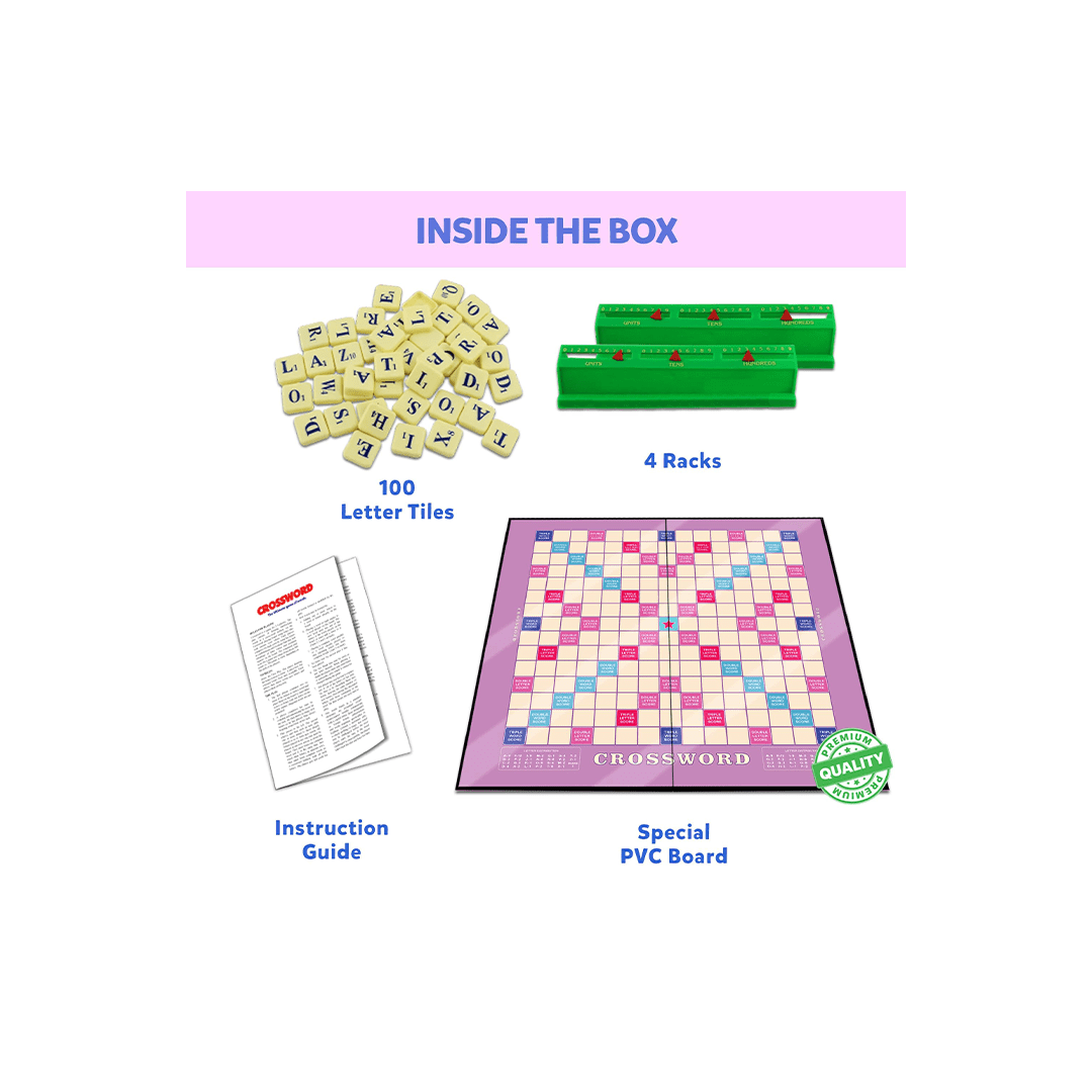 Little Berry Toys Little Berry Crossword Board Game for Kids & Adults - Ultimate Word Building Game (6 Years+)