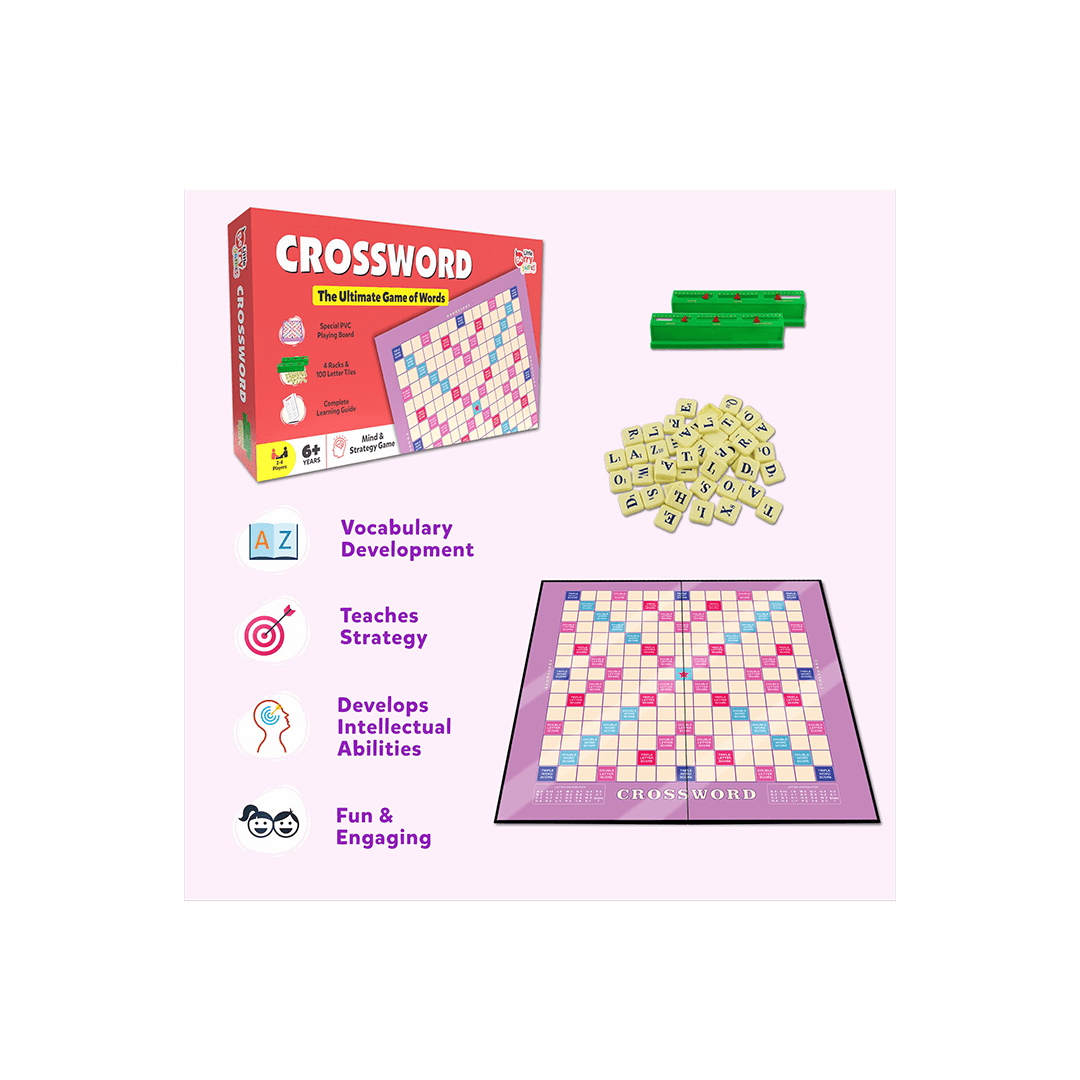 Little Berry Toys Little Berry Crossword Board Game for Kids & Adults - Ultimate Word Building Game (6 Years+)