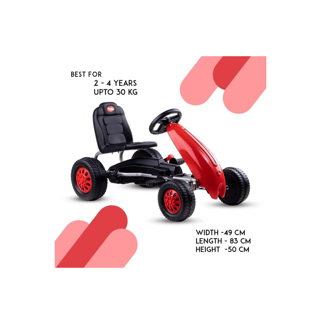 Baybee Ride-ons Baybee Cruiser Pro Pedal Go Kart Racing Ride on Kids Car with High Backrest Seat & Pedal (2-4 Years)