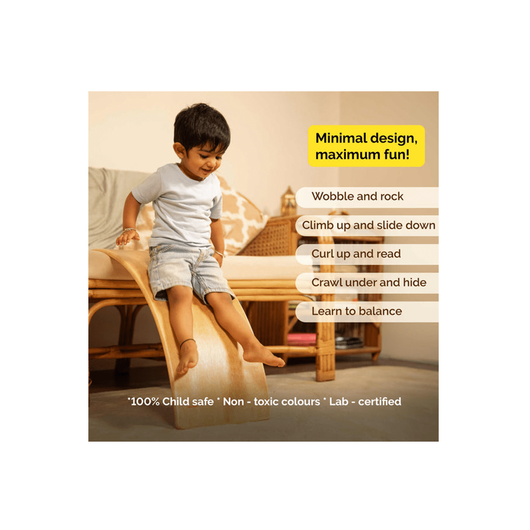 Shumee Toys Shumee Waldorf Wooden Curvy Rocker Balance Board (3 Years+)