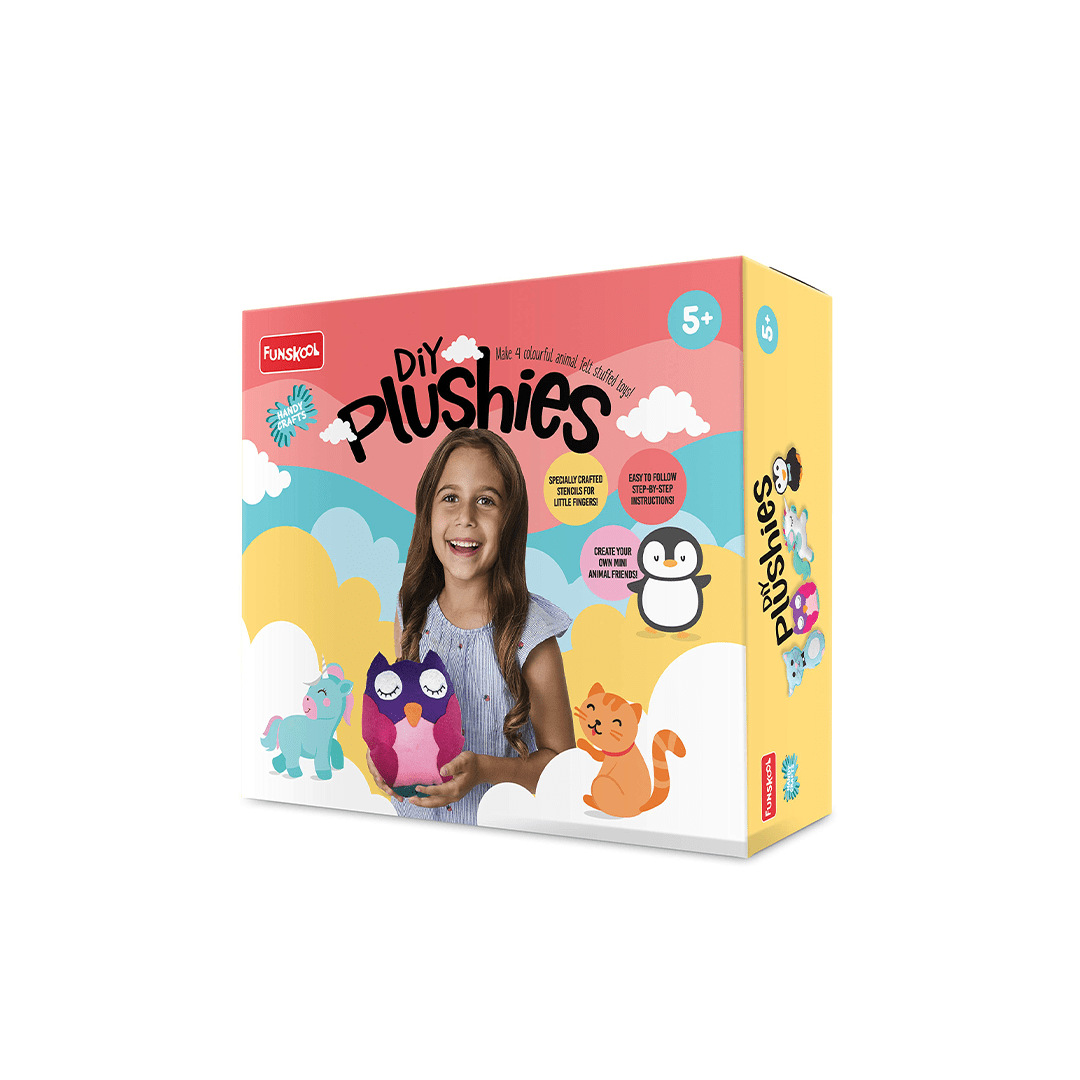 Funskool Art And Craft Kit Funskool DIY Plushies Animal Felt Stuffed Toys (5 years+)