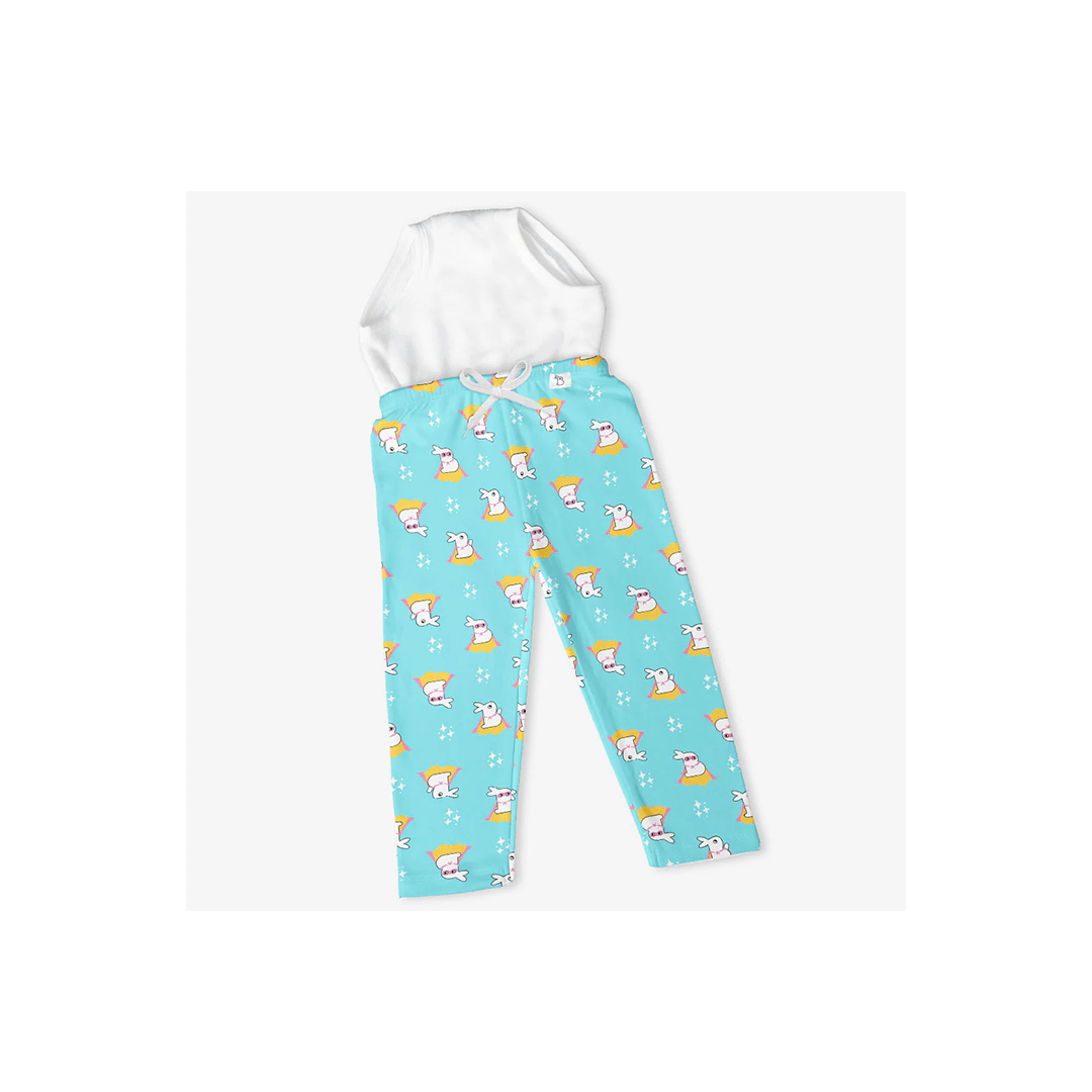SuperBottoms Baby Care SIZE 0(9M-1Y) / Super Bunny SuperBottom Diaper Pajama Pants with Drawstring