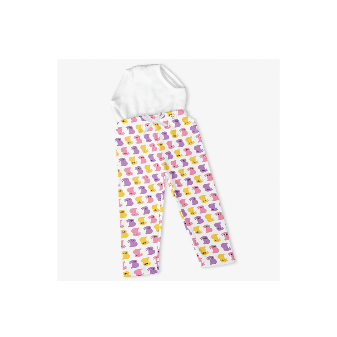 SuperBottoms Baby Care SIZE 0(9M-1Y) / Twinny Bunny SuperBottom Diaper Pajama Pants with Drawstring