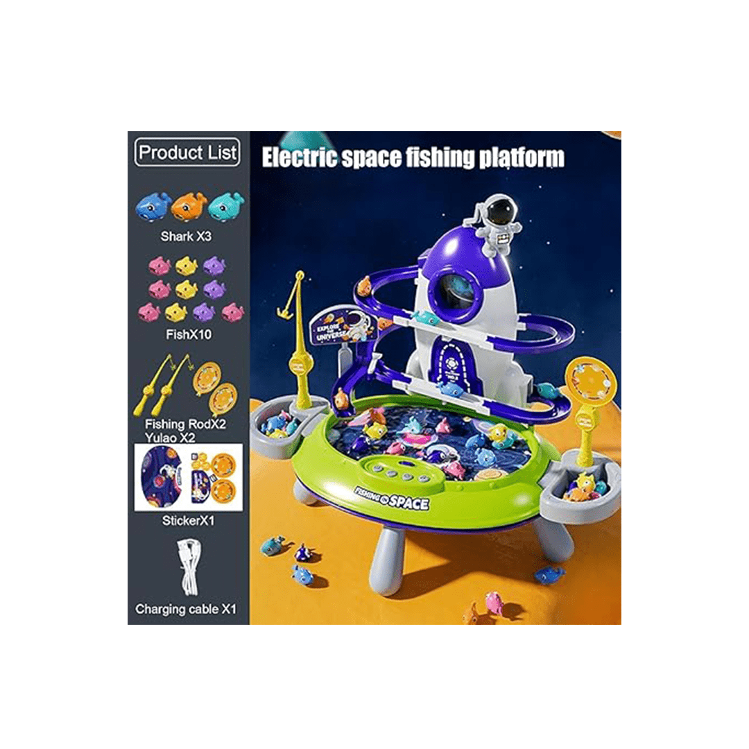 Baan Toys Toys Baan Toys Electric Space Fishing Toy For Kids (3 Years+)