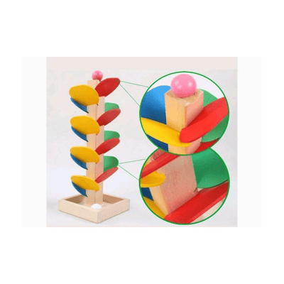 Extrokids Toys Extrokids Wooden Tower Ball Run Game - Flower (1-6 Years)