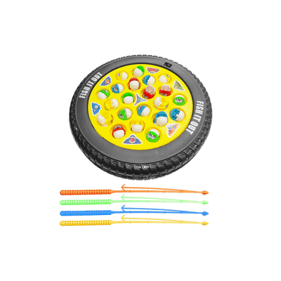 Baan Toys Toys Baan Toys Fishing Game Rechargeable Rotating Board Fishes, With Big Round Pond & 4 Catching Sticks Toys for Kids (3 Years+)