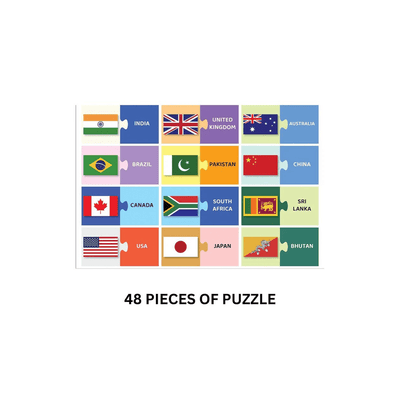 My House Teacher Toys My House Teacher Flags Puzzle - 24 pairs self correcting jigsaw puzzle (4 Years+)