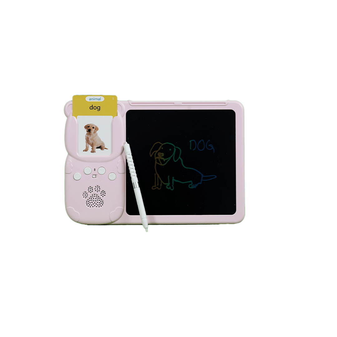 Baan Toys Toys Baan Toys 2 in 1 Talking Flash Cards with LCD Drawing Writing Tablet For Kids (2 Years+)