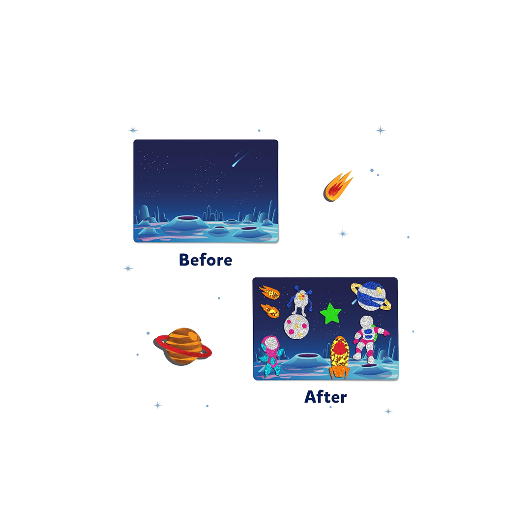 Skillmatics Art And Craft Kit Skillmatics Art & Craft Activity - Foil Fun: Up in space | No Mess Art Kit (ages 4-9)