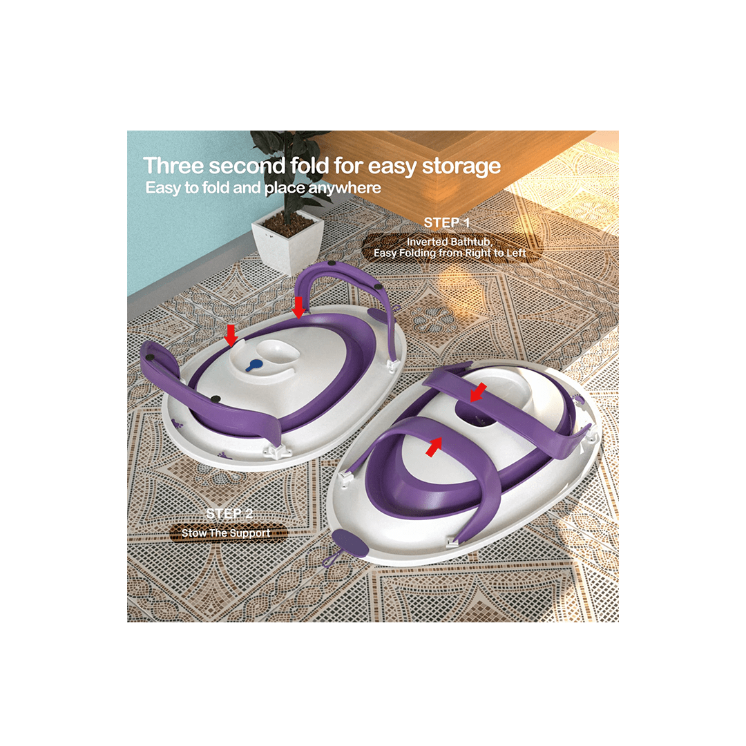 Baybee Baby Care Baybee Ivola Foldable Baby Bath Tub for Kids, Mini Swimming Pool for Kids Bathtub for Baby
