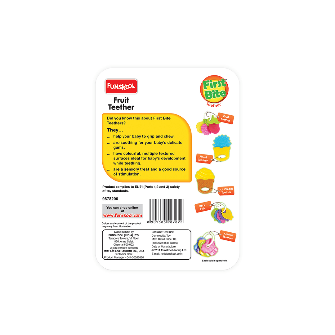 Funskool Toys Funskool Fruit Teether (3 Months+)