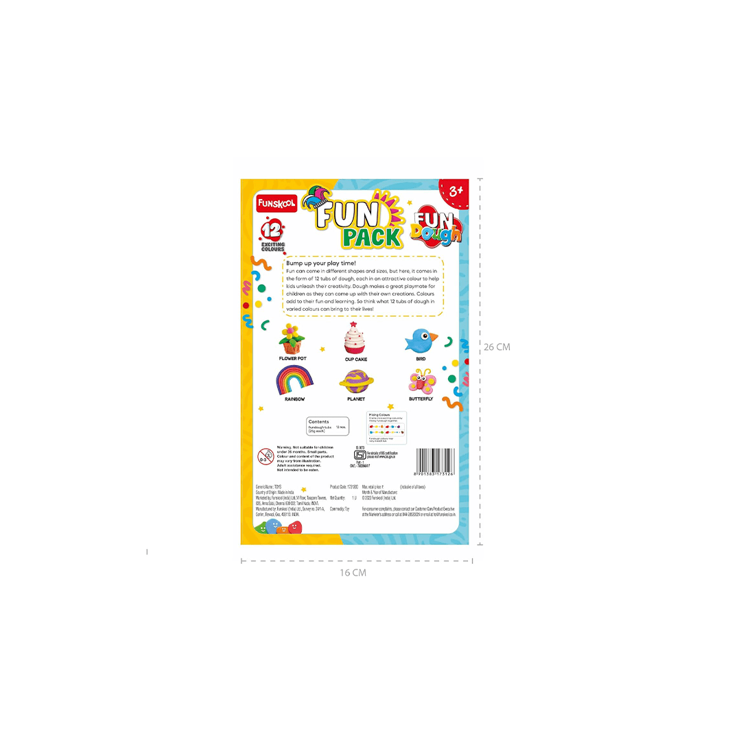 Funskool Craft Kit Funskool Fun Dough Fun Pack (3 Years+)