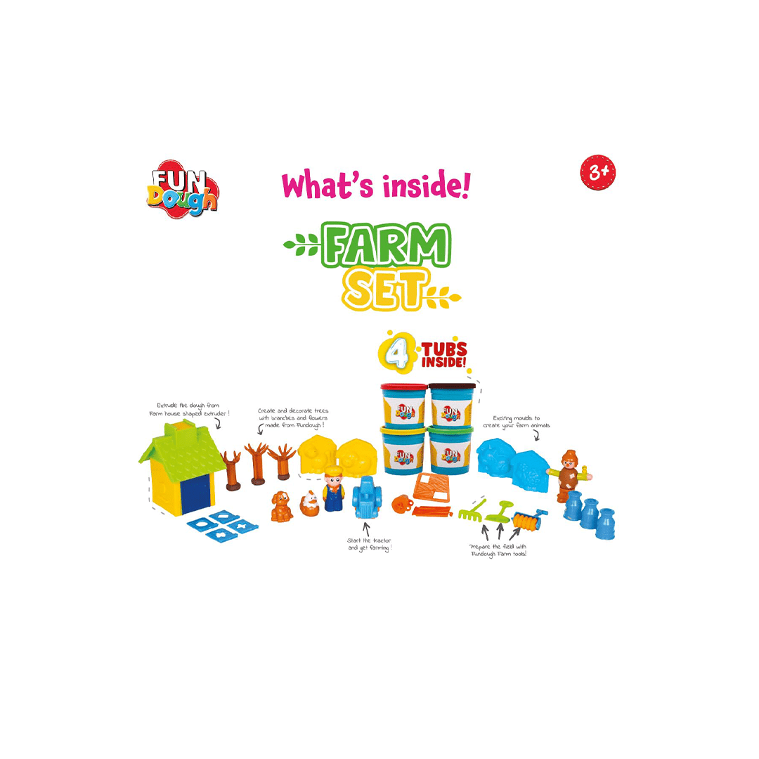 Funskool Craft Kit Funskool Fundough Farm Set Mould & Clay Kit (3 Years+)