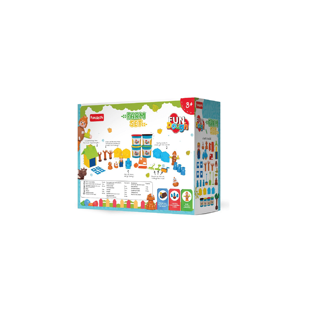 Funskool Craft Kit Funskool Fundough Farm Set Mould & Clay Kit (3 Years+)