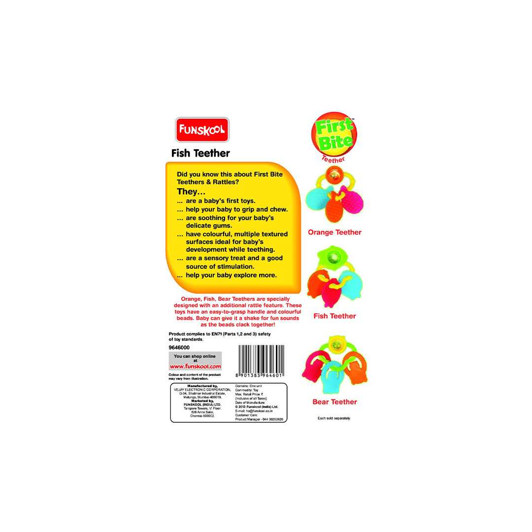 Funskool Toys Funskool Giggles Fish Teether (3 Months+)