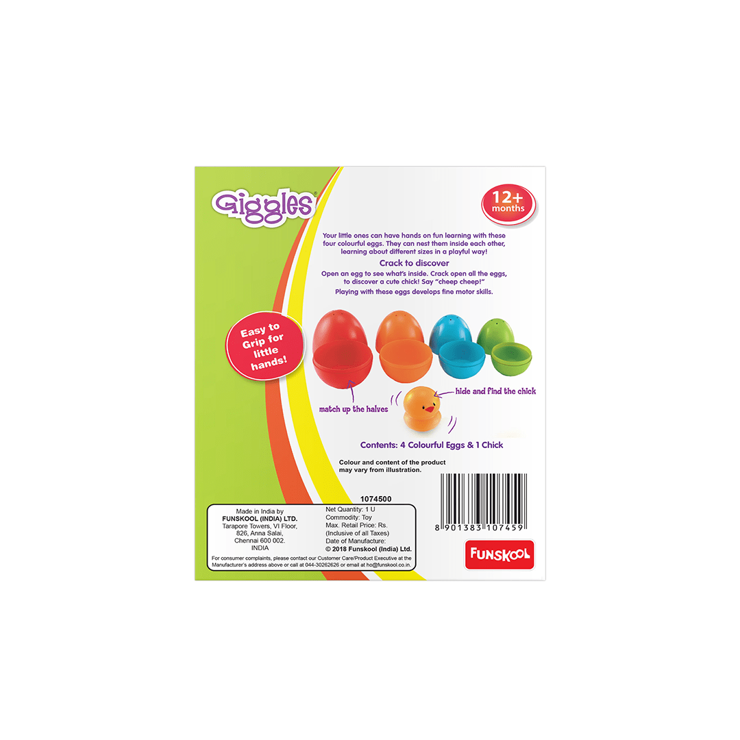 Funskool Toys Funskool Giggles Nesting Eggs (12 Months+)