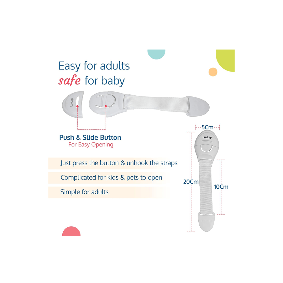 LuvLap Other Gears LuvLap Baby Safety Furniture Locks, Pack of 20, Adjustable and Flexible with 3M Adhesive