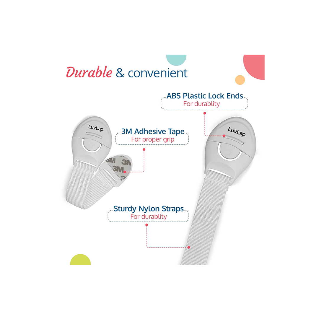 LuvLap Other Gears LuvLap Baby Safety Furniture Locks, Pack of 20, Adjustable and Flexible with 3M Adhesive