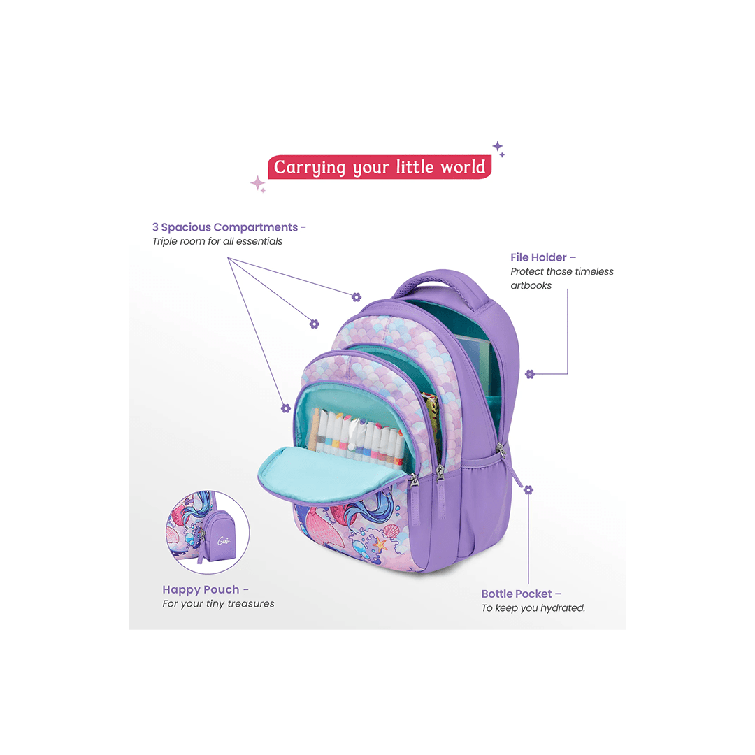 Genie Toys Genie Mermaid Small Backpack for Kids (4-7 Years)