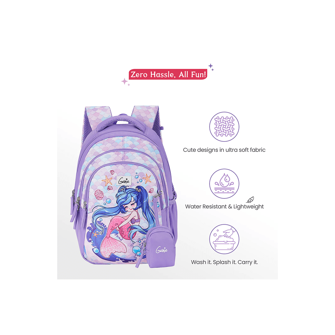Genie Toys Genie Mermaid Small Backpack for Kids (4-7 Years)