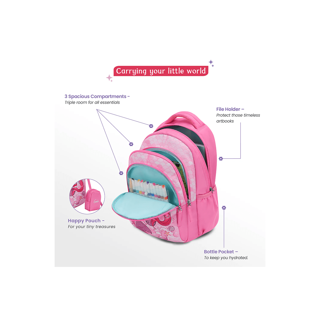 Genie Toys Genie Mermaid Small Backpack for Kids (4-7 Years)